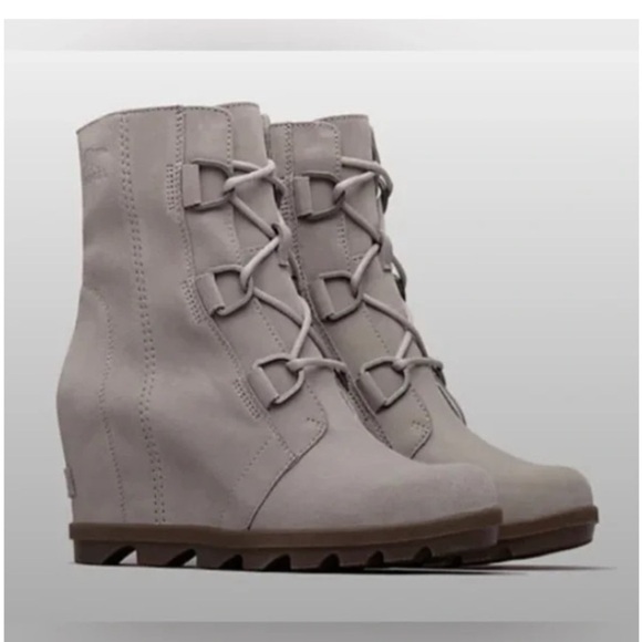 Sorel Women's Joan of Arctic Wedge II Waterproof Boots Grey Sz 10 Boho Winter - Picture 16 of 16
